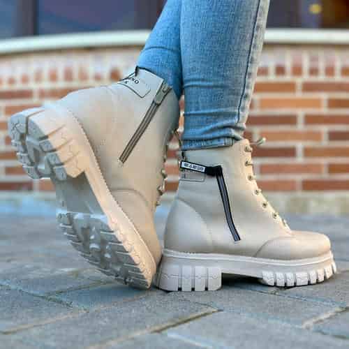 نیم بوت مردانه مدل دژاوو رنگ کرم