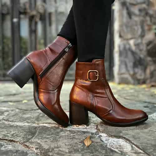 نیم بوت مردانه مدل دو طرف زیپ رنگ مشکی